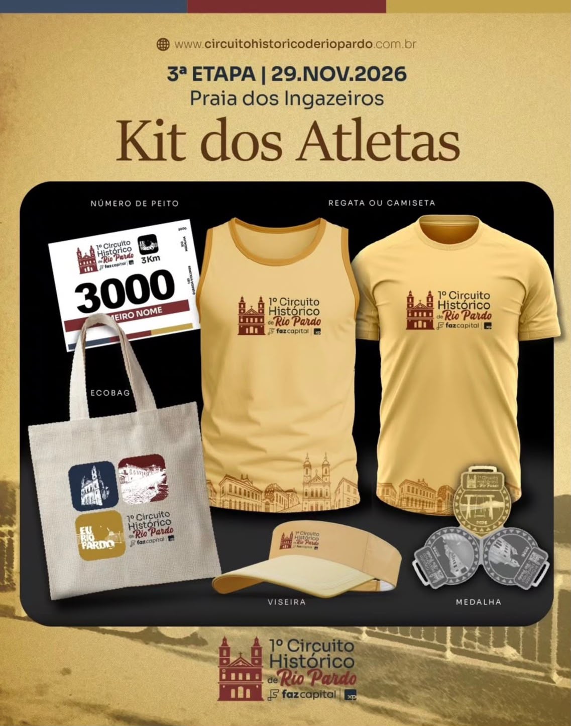 Kit dos Atletas - 3ª Etapa